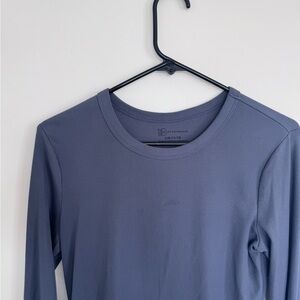 No Boundaries Ribbed Long Sleeve Tee - Slate Gray